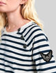 Vestido marinero crudo insignia manga Mujer-4