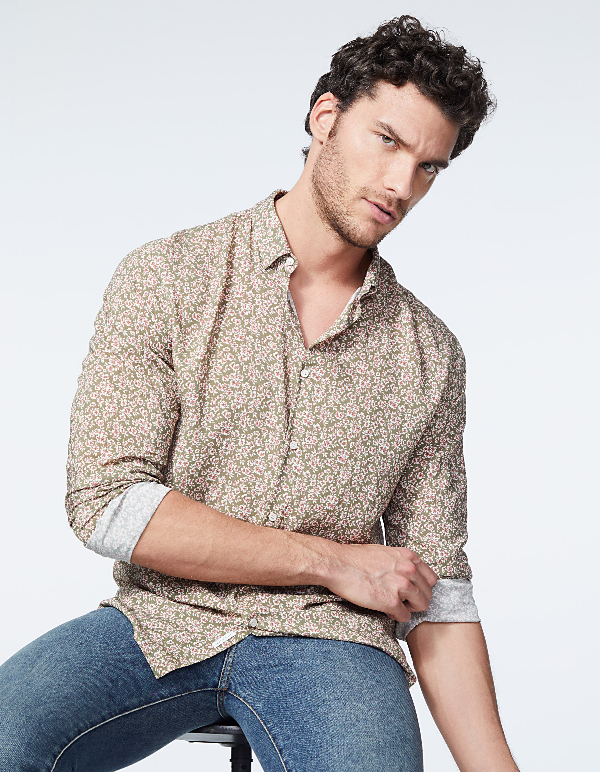 Chemise en 2025 jean kaki homme