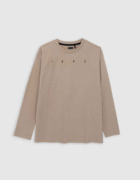 Camiseta beige algodón diseño maxi espalda niño - IKKS