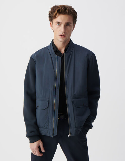 Sous-doudoune encre nylon bi-matière Homme - IKKS