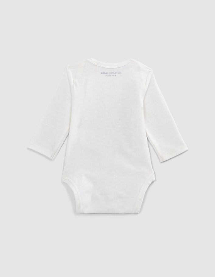 Baby’s milk slogan and skull organic cotton bodysuit - IKKS