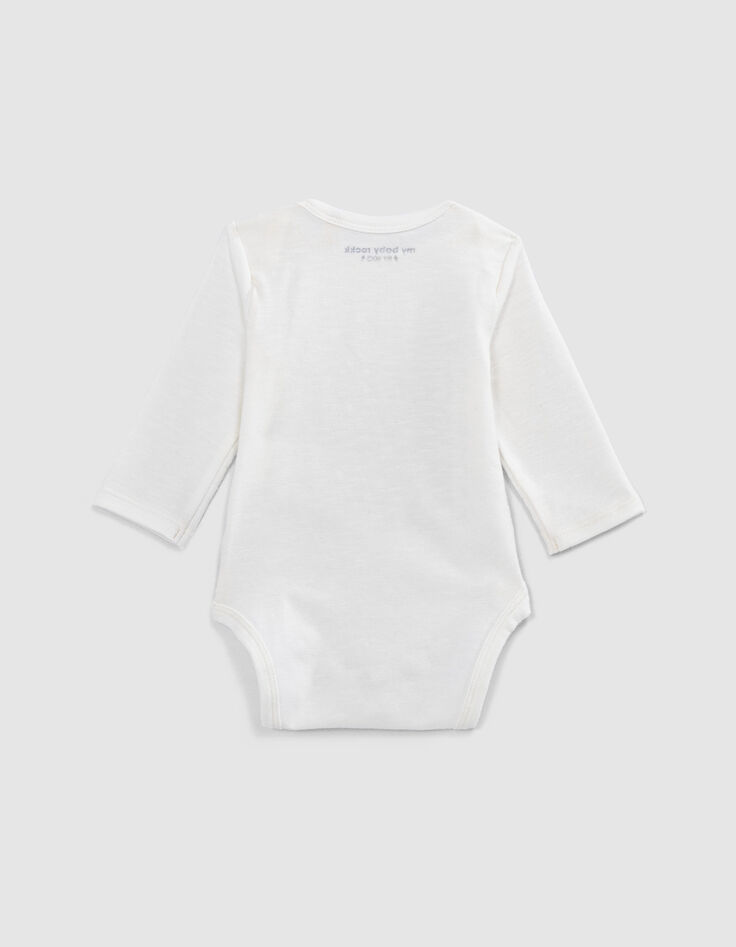 Milk body met boodschap en skull biokatoen baby’s-2