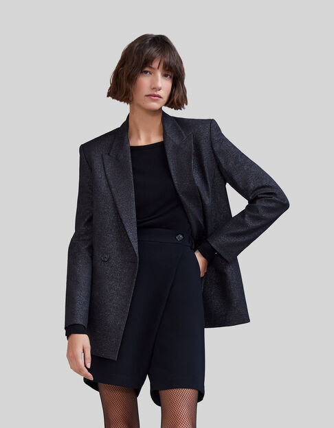 Women's black glittery suit jacket - IKKS