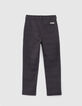 Schwarze Jungen-Jerseyhose mit minimalistischem Motiv-3