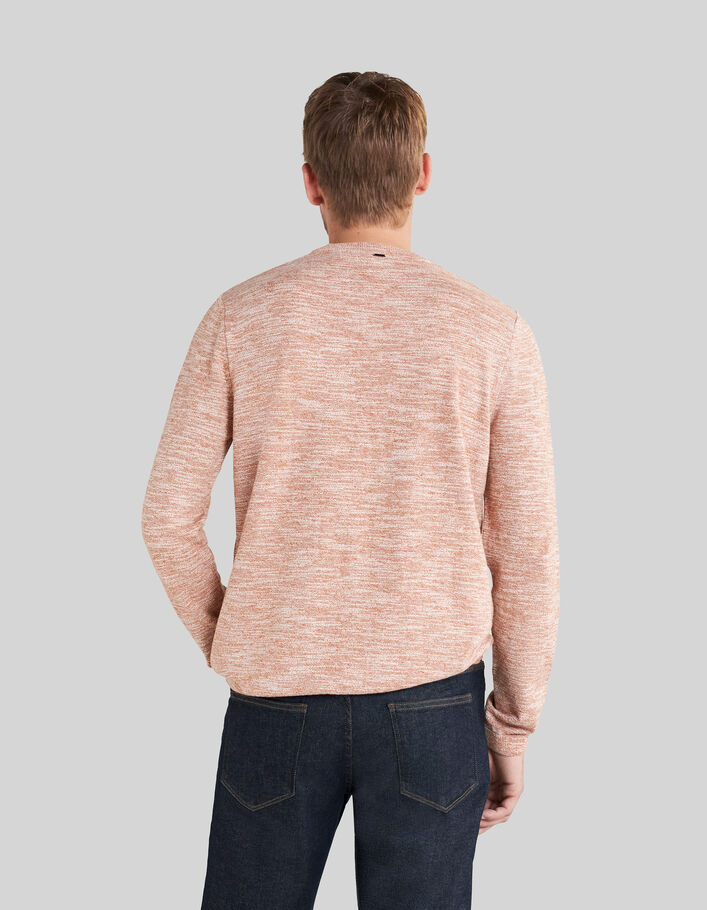 Men's amber mouliné knit round neck sweater - IKKS