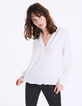 Ecru blouse viscosecr&ecirc;pe volantkraag-1