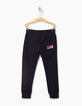 Pantalon marine en maille piquée garçon-3