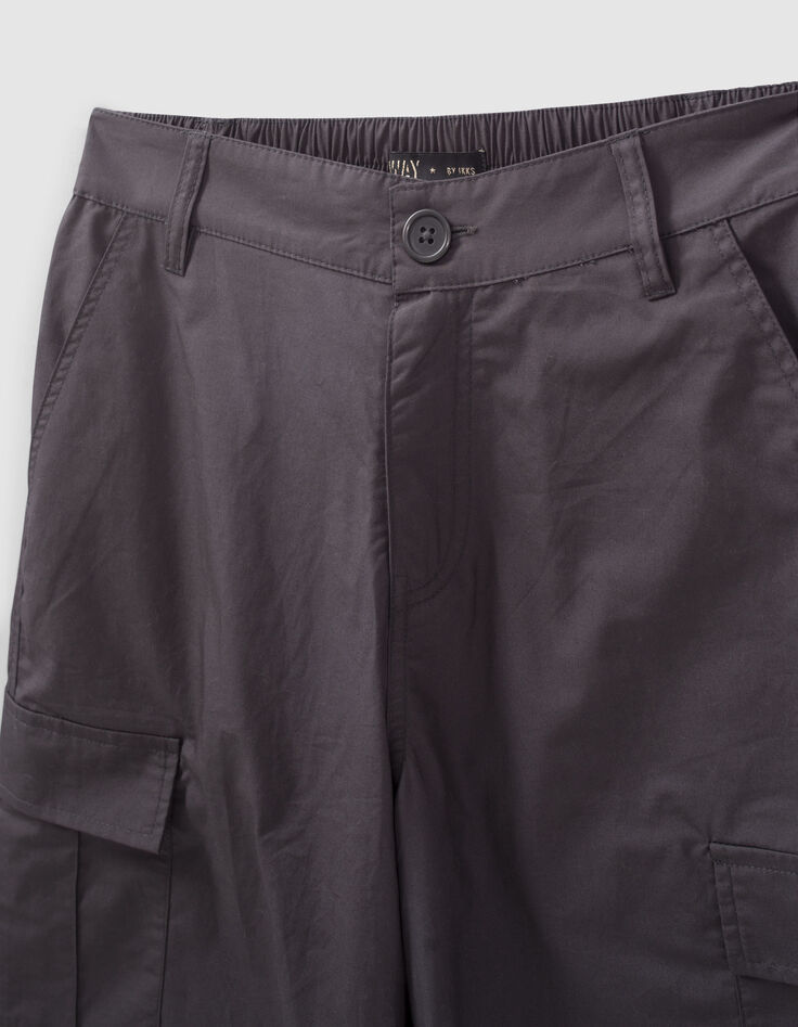 Grijze BATTLEbroek canvasstof parachutestijl meisjes-2 Grijze BATTLEbroek canvasstof parachutestijl meisjes-2