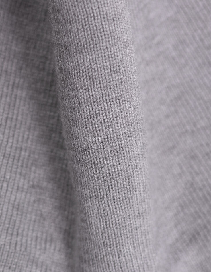 Boy's grey recycled knit rubber logo snood-6 Boy's grey recycled knit rubber logo snood-6