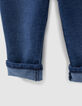 Vaquero medium blue punto knitlook bio bebé-4