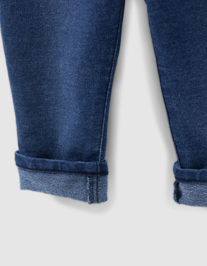 Vaquero medium blue punto knitlook bio bebé-4