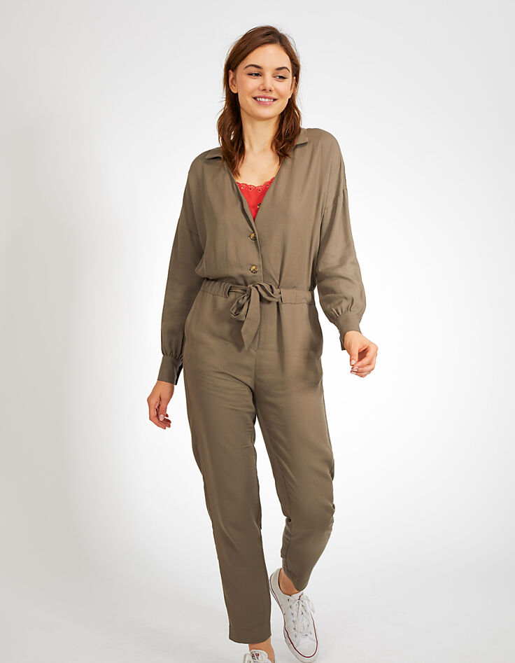 Combinaison longue kaki ceinturée I.Code-6