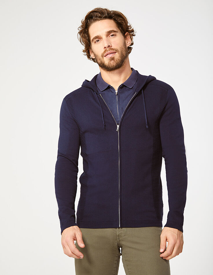 Men's navy cardigan-2