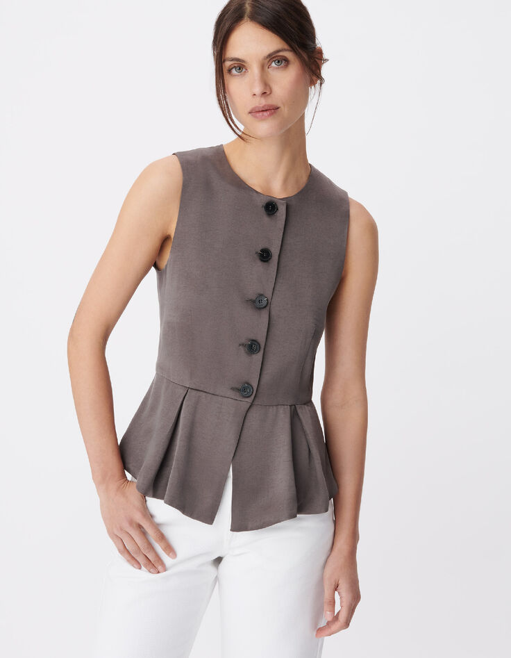 Lyocell&reg; grijs mouwloos damesvest-3