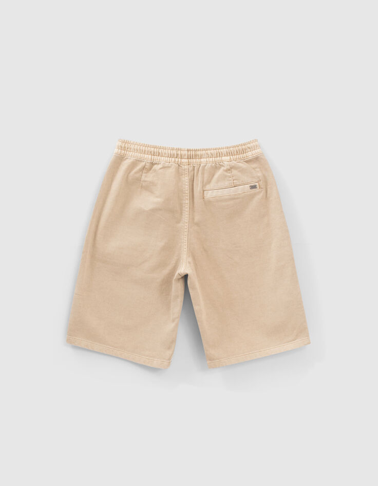 Beige relaxed bermuda elastische taille jongens-2