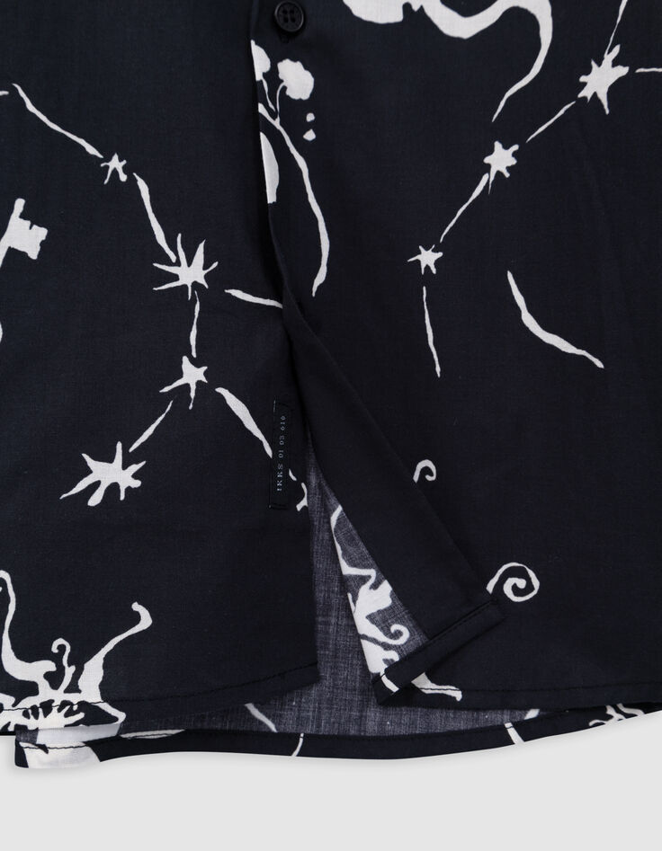 Men&rsquo;s black REGULAR shirt with star print-7