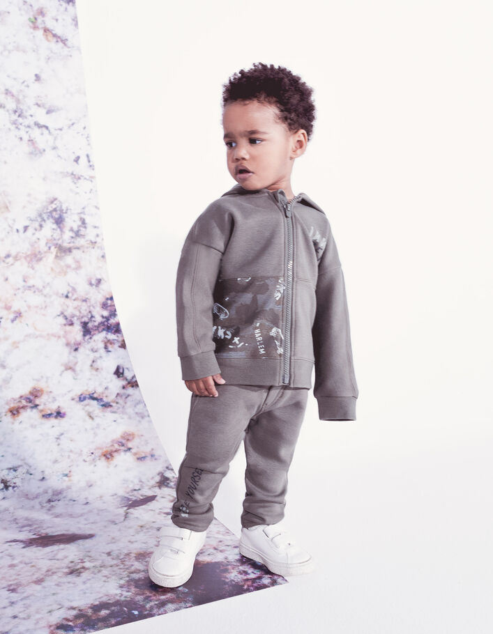 Jogging kaki double ceinture élastiquée bébé garçon-3