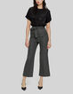 Top negro jacquard vegetal tachuelas-5