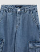 Jean BALLOON bleu Waterless poches battle fille-6