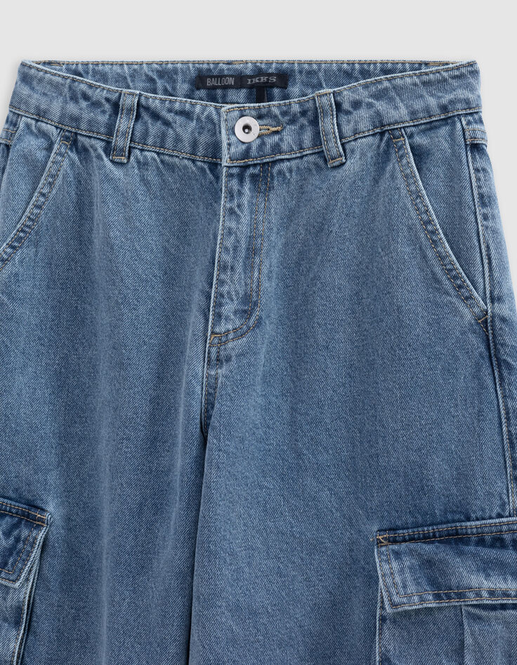 Jean BALLOON bleu Waterless poches battle fille-6