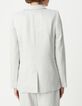 Veste de costume crois&eacute;e gris paillet&eacute; Femme-3