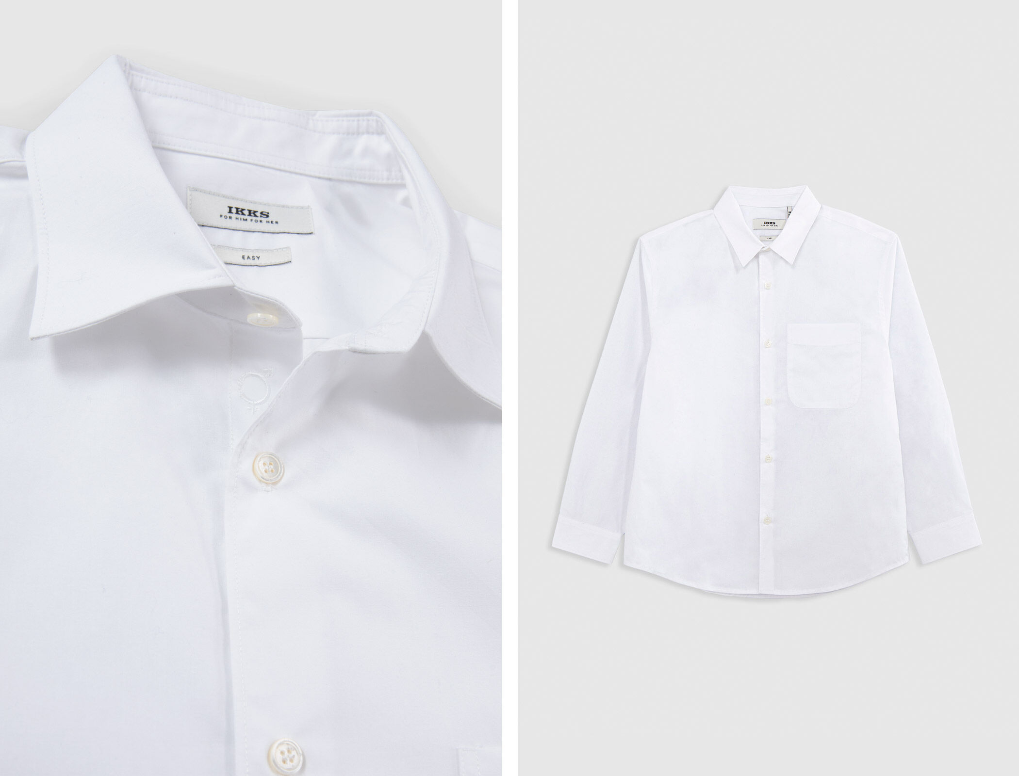 Gender Free Chemise blanche coton bio Mixte IKKS