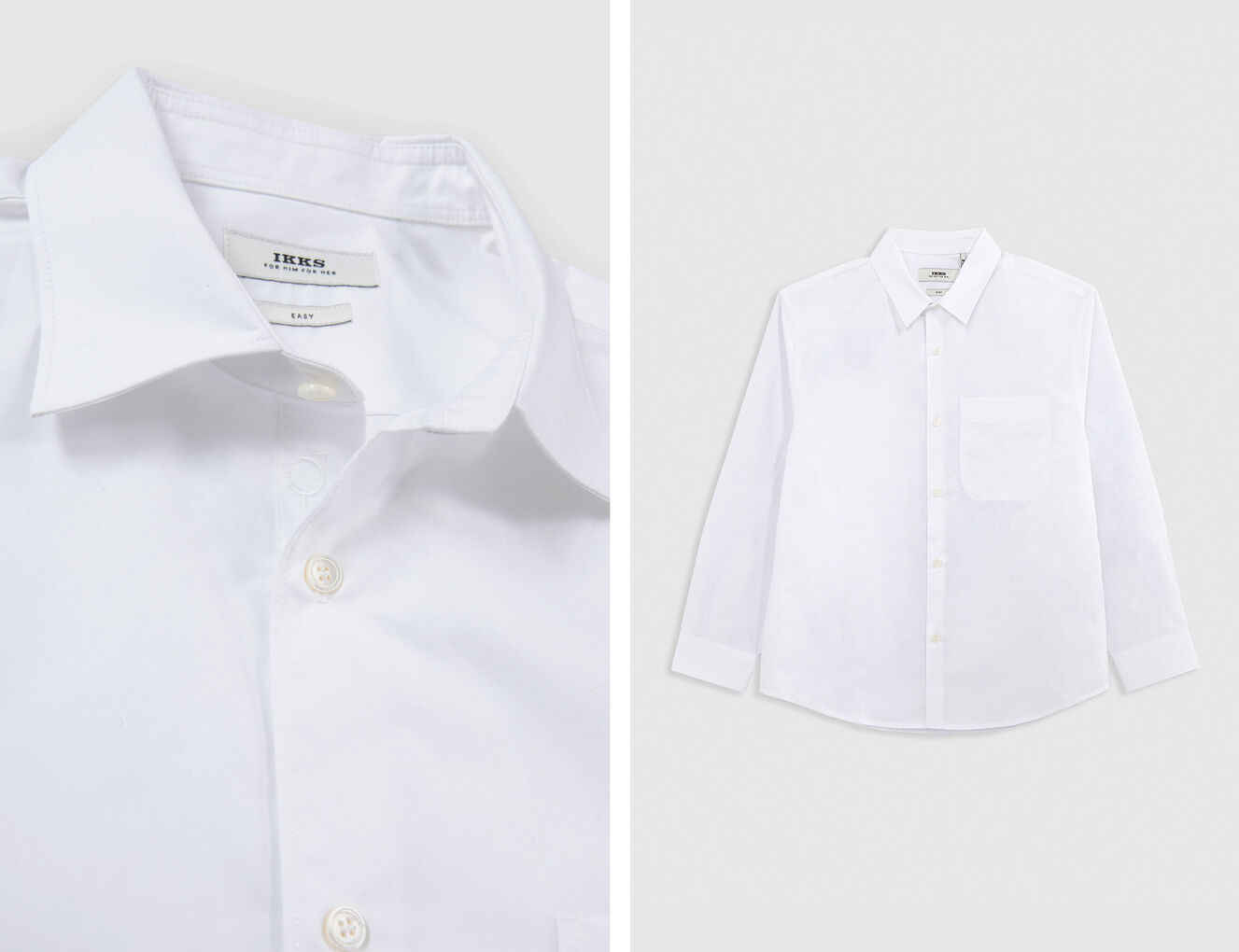 Unisex white organic cotton Gender Free shirt - IKKS-2