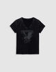 Graues T-Shirt, Rundhals, Rock, Adler-5