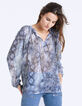 Blouse en voile imprimé python femme-2