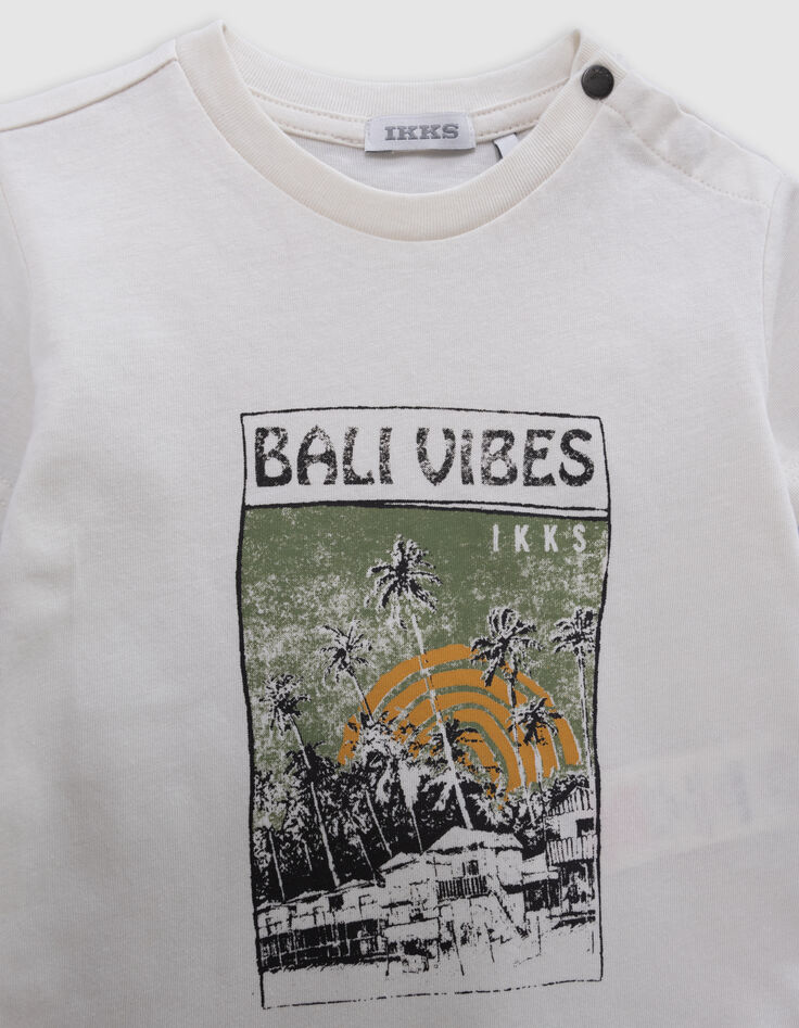 T-shirt gris paysage balinais bébé garçon-2