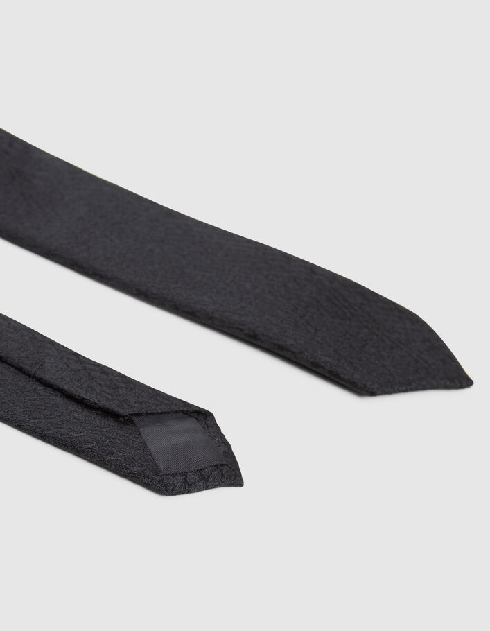 Men's 100% silk black tie - IKKS