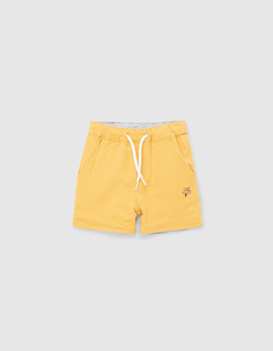 Baby boys’ yellow/grey reversible Bermuda shorts - IKKS