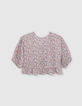 Lila Mädchenbluse aus LENZING™ ECOVERO™ Flower Power-1