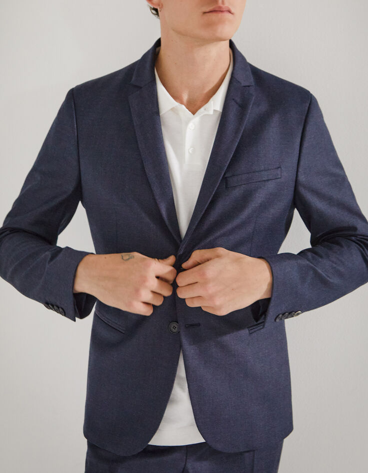 Veste de costume marine flanelle TRAVEL SUIT Homme-2