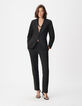 Pantalon de tailleur noir maille Milano Femme-1