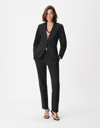 Pantalon de tailleur noir maille Milano Femme - IKKS
