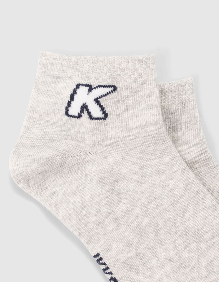 Chaussettes grises et marine côtelées - IKKS
