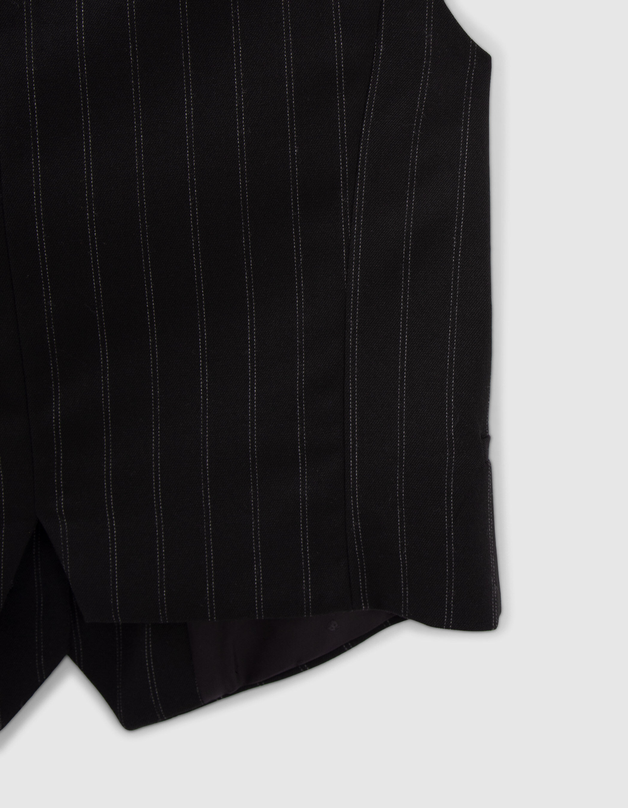 Mens black pinstripe waistcoat outlet