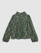 Khaki blouse LENZING™ ECOVERO™ bloemenprint meisje-3