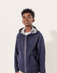 Cardigan navy avec all over int&eacute;rieur gar&ccedil;on -8