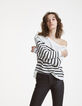 Pull marinière lacet femme-2