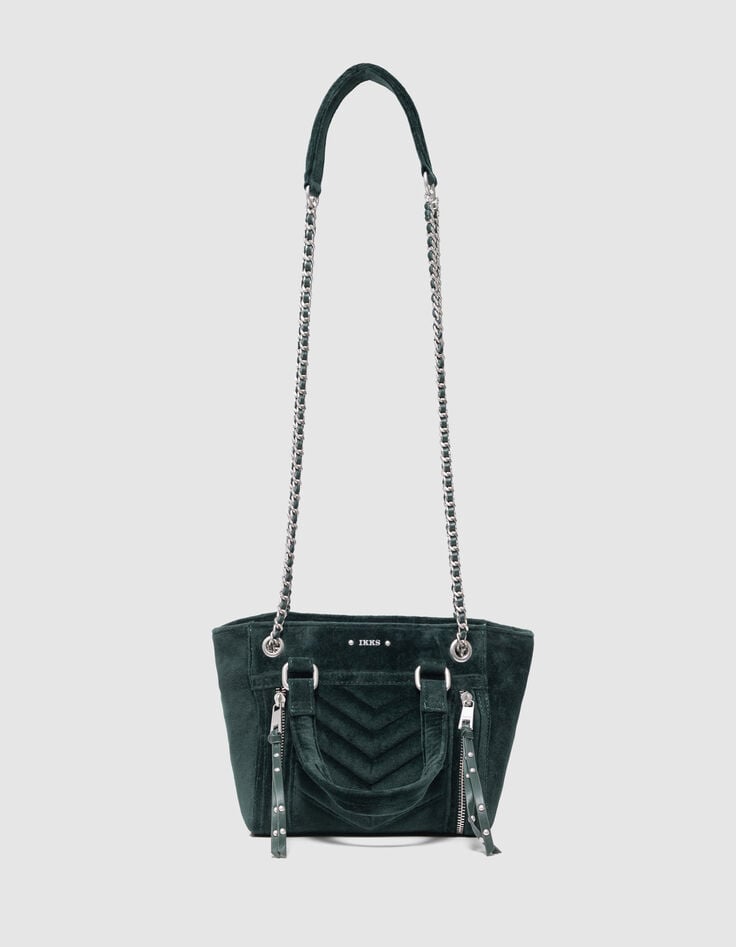 Tas 1440 groen fluweel Maat Klein Vrouw-3 Tas 1440 groen fluweel Maat Klein Vrouw-3