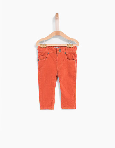 Pantalon orange en velours bébé garçon - IKKS