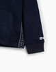 Cardigan sport navy avec doublure capuche imprimée fille-5