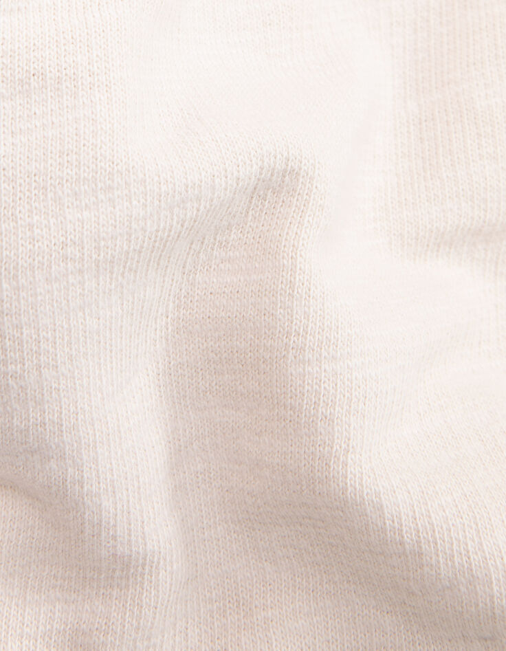 Sweatshirt für Mädchen mit metallischer Botschaft in Ecru-6 Sweatshirt für Mädchen mit metallischer Botschaft in Ecru-6