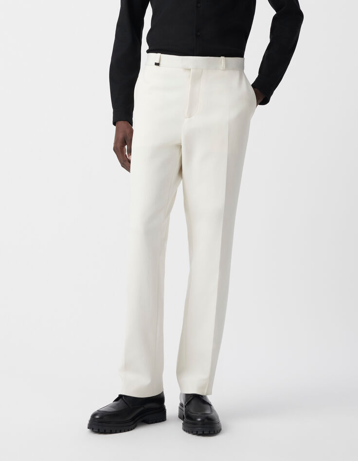 Men's white suit trousers-2