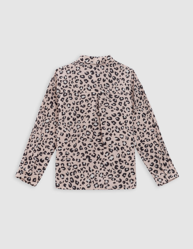 Pink leopard print shirt for girl-6