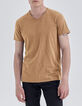 Men&rsquo;s cappuccino Essential V-neck t-shirt-1