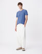 T-shirt col rond bleu coton bio Homme-1
