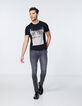 Tee-shirt noir avec visuel concert rock Homme-6
